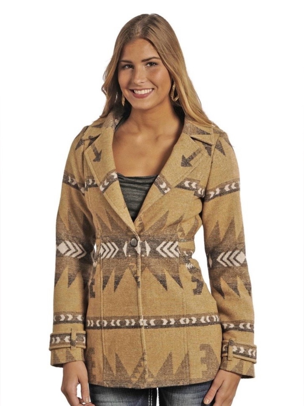 Women's Powder River Outfitters Hanna Aztec Western Coat Jacket XXL